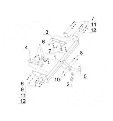 Фаркоп для Mitsubishi Outlander 2003-2007 съемный крюк на двух болтах 1500кг Автос