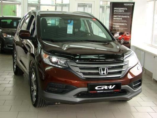 Дефлектор капота (мухобойка) Honda CR-V 2012-2017 (Хонда СР-В) SIM