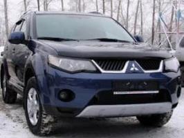 Дефлектор капота (мухобойка) Mitsubishi Outlander XL 2007-2009 (Митсубиши Аутлендер) SIM